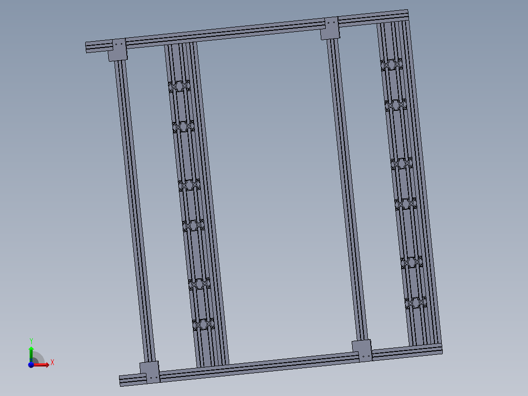 铝型材工业展柜前视图