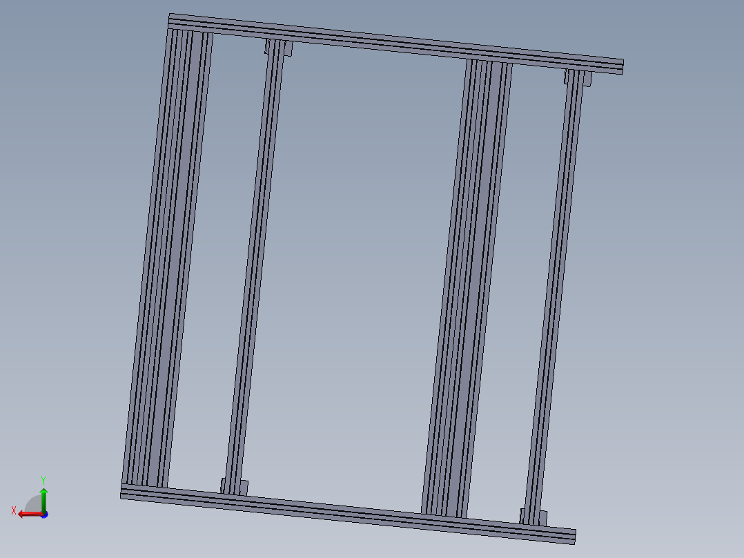 铝型材工业展柜后视图