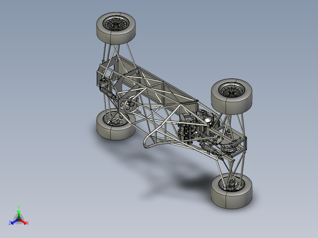 <span style='color: red'>方程式赛车</span>底盘3D<span style='color: red'>模型</span>