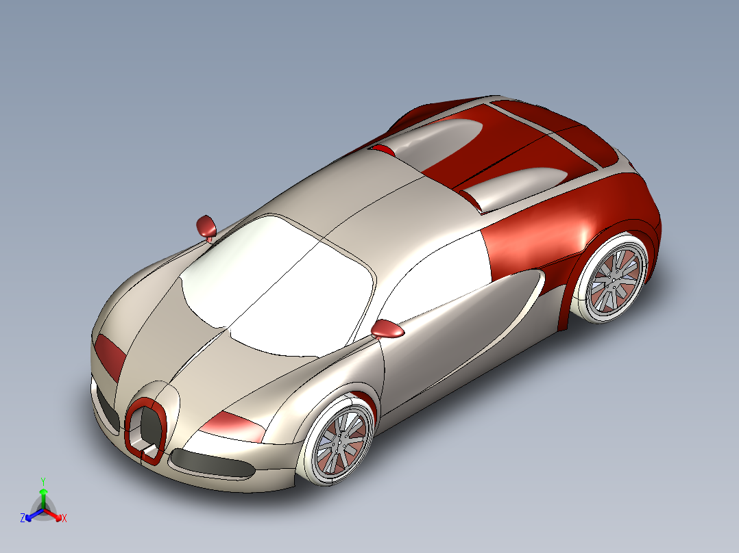 solidworks 布加迪<span style='color: red'>跑车</span>3D<span style='color: red'>模型</span>