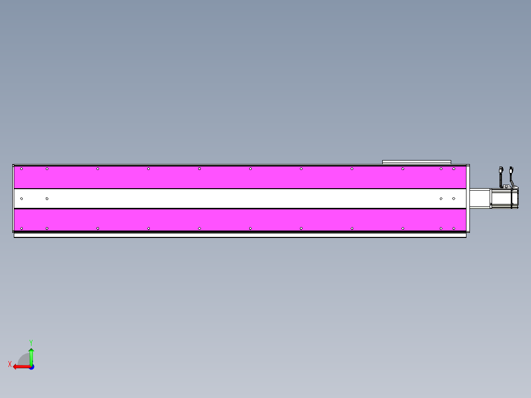 VF丝杆传动-一般环境VF27-Lxx-C-S1400-BC-ZP75-C3后视图