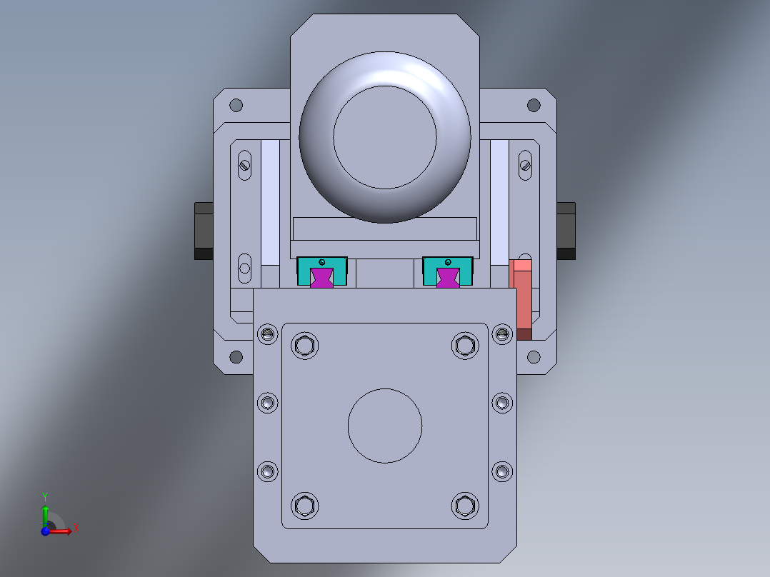 旋铆结构前视图