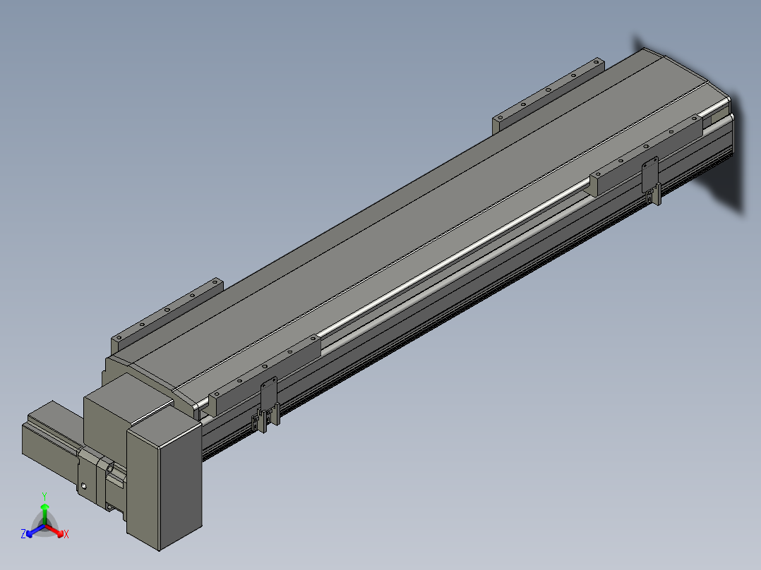直线模组LHB21-L40-S800-RD设计图纸正等轴测图