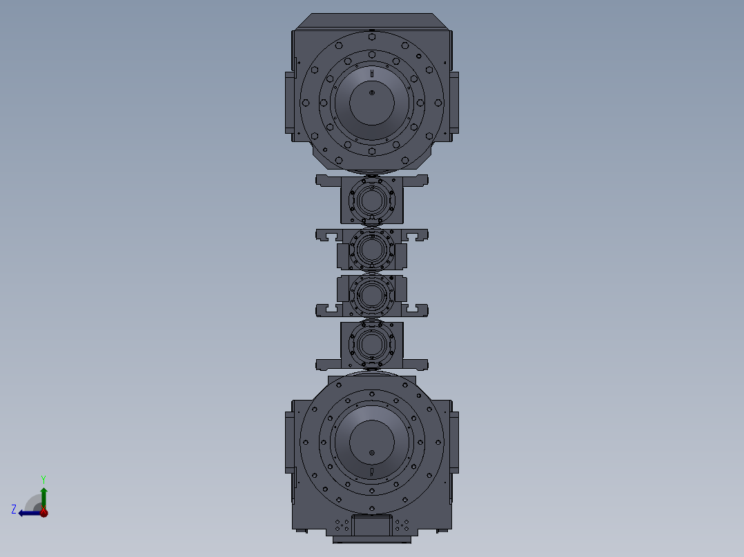 1450HC轧机辊系右视图
