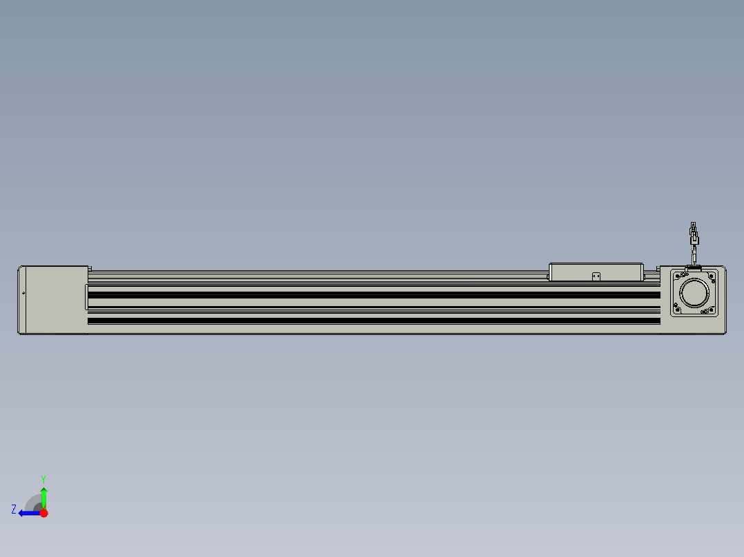 威洛博直线电机模组EB10-L224-S850-R-ZP75-MS3-5K右视图