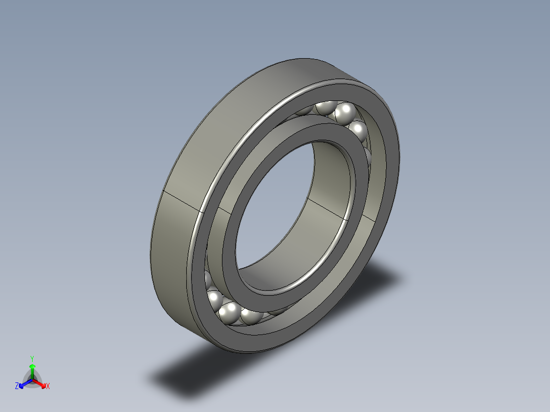 深沟球轴承6213正等轴测图
