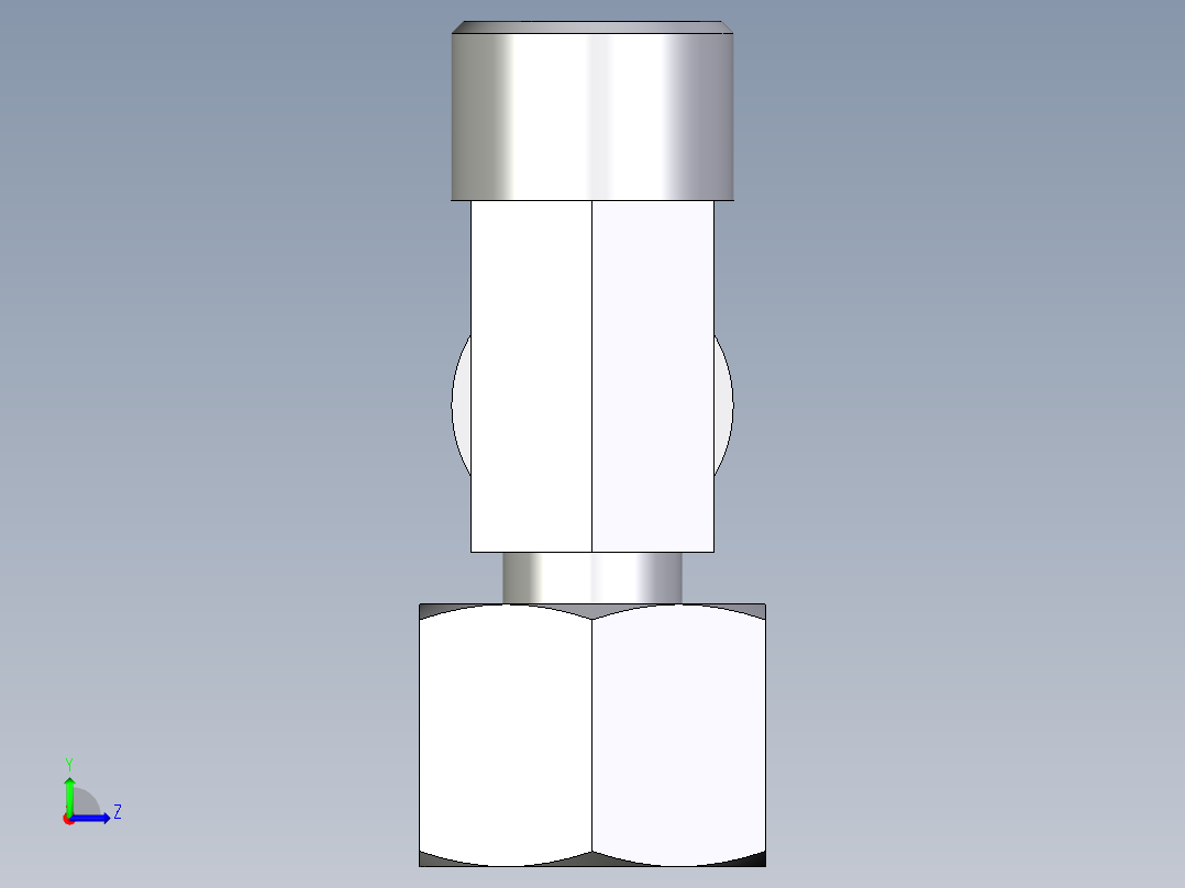 卡套式工业通用硬管接头EO_Standpipe_run_tee_EVL14SOMD71左视图