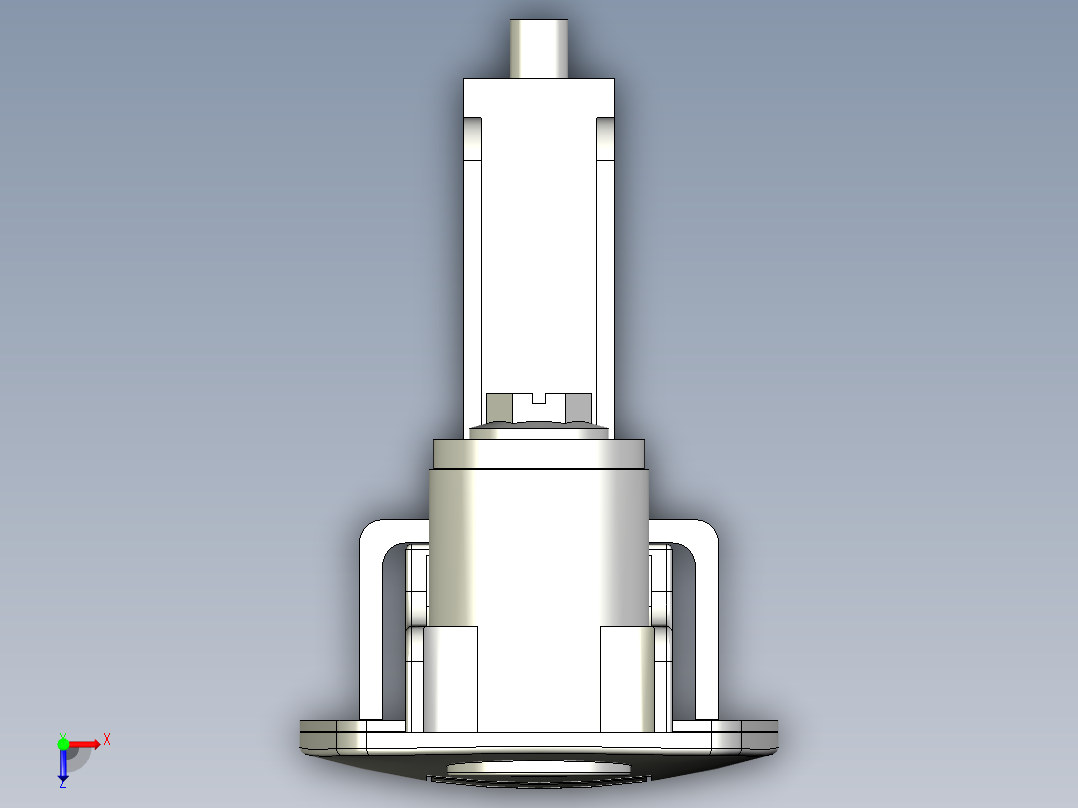 壓縮式把手5571-3D多系列多零件图纸模型俯视图