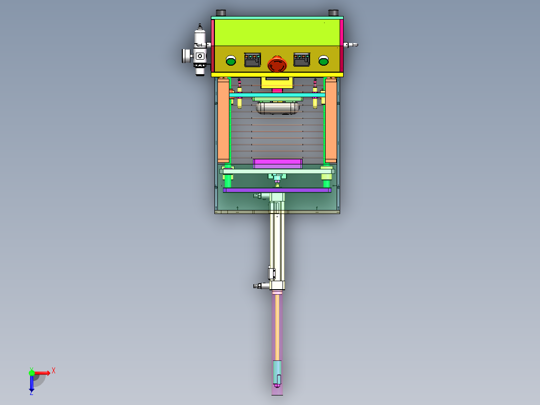 音响热熔钉熔接设备俯视图