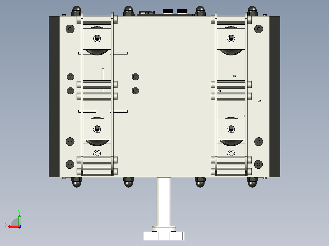 皮带和皮带轮编码器后视图