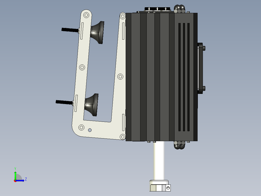 皮带和皮带轮编码器左视图