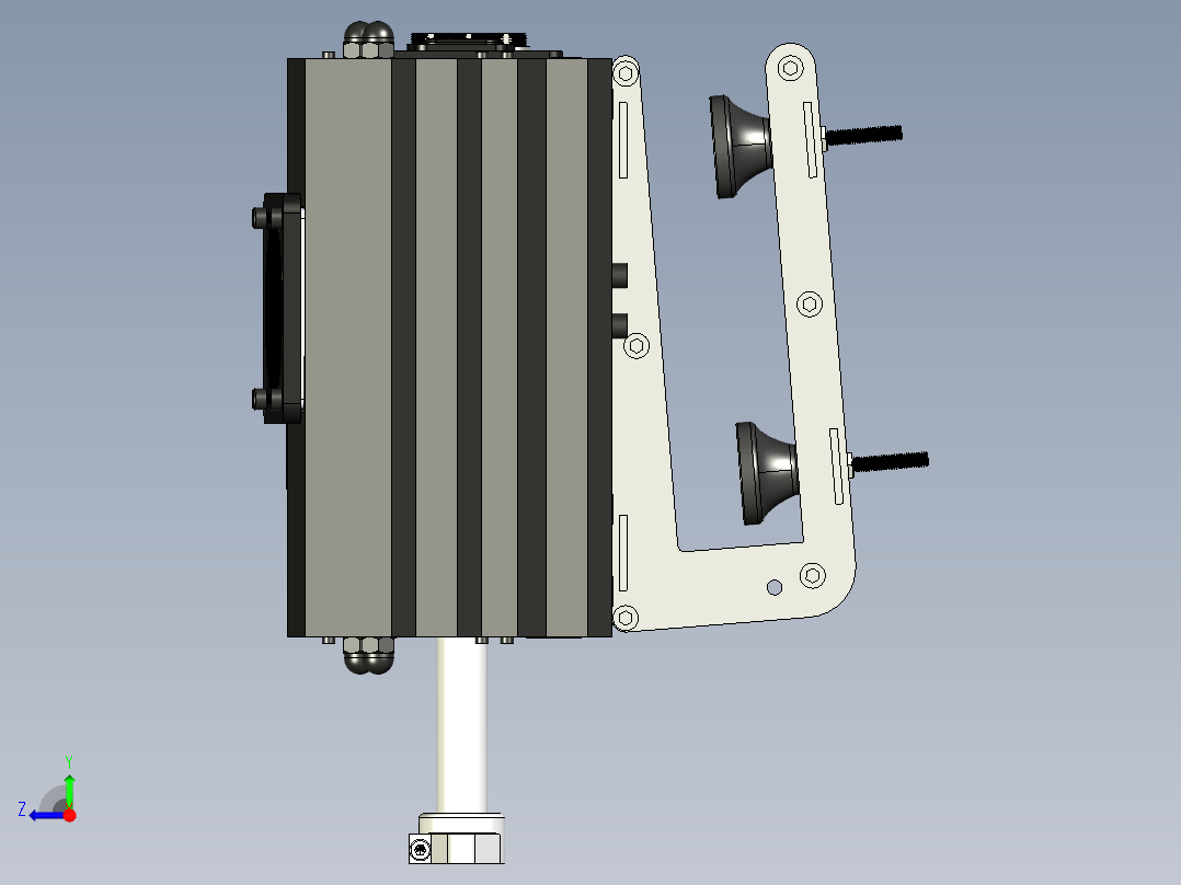 皮带和皮带轮编码器右视图