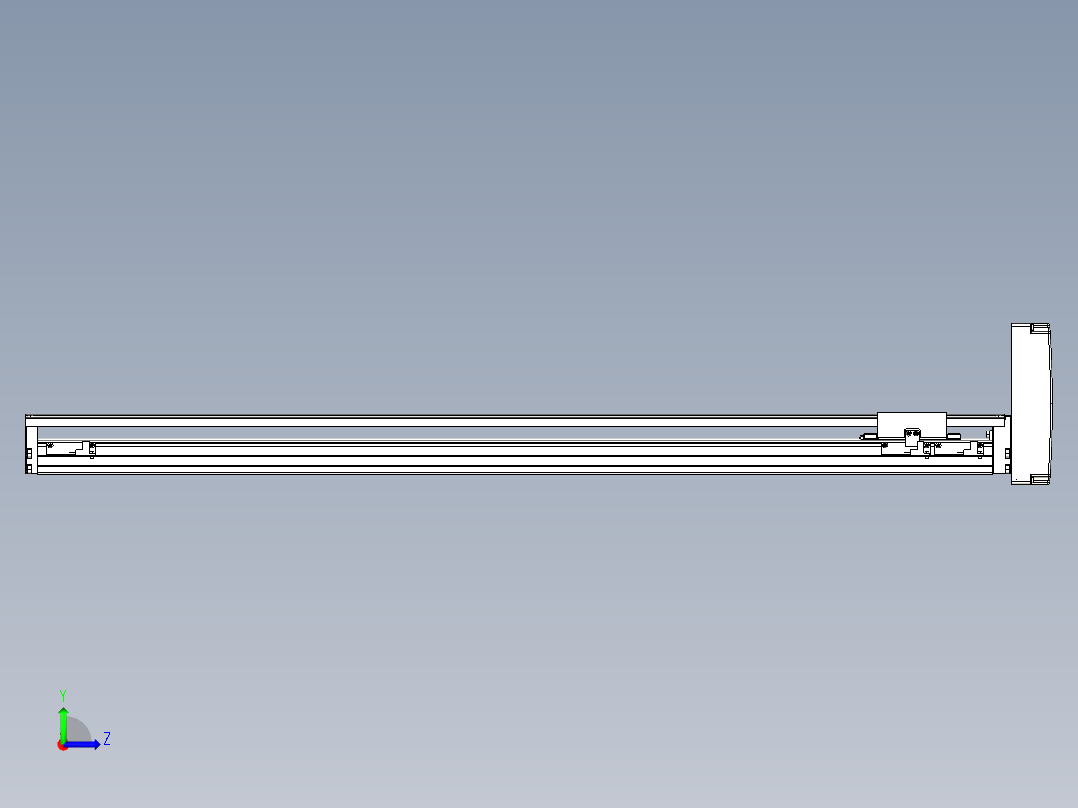 TPA-KNR-86E-1610C-L900A1-MU-H10-N3线性模块铝制底座左视图