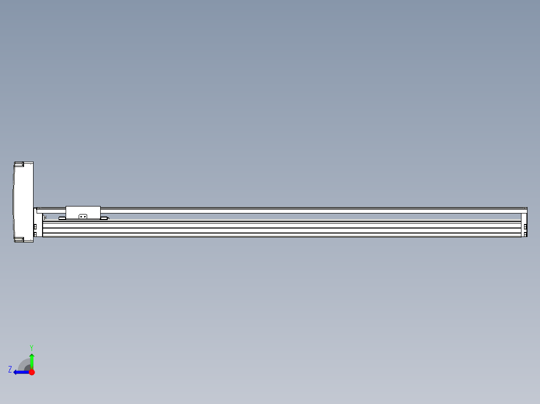 TPA-KNR-86E-1610C-L900A1-MU-H10-N3线性模块铝制底座右视图