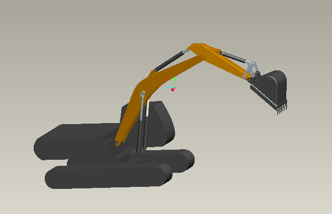 普通挖掘机动臂机构设计与运动分析