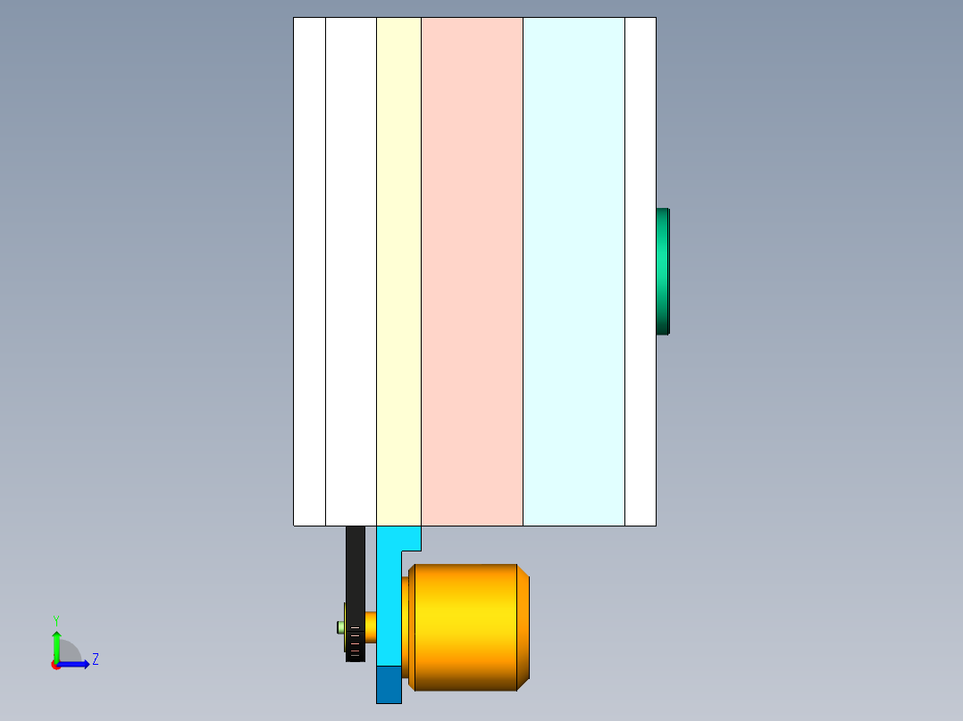 螺纹盖注塑模具设计含三维二维说明左视图
