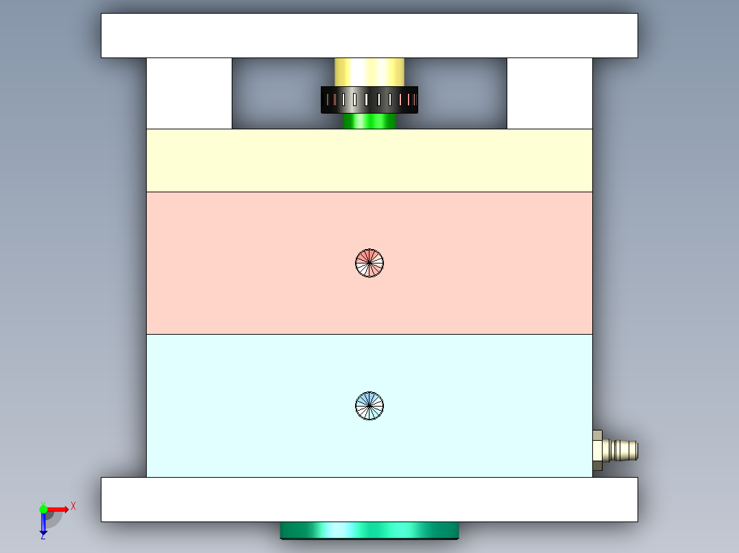 螺纹盖注塑模具设计含三维二维说明俯视图