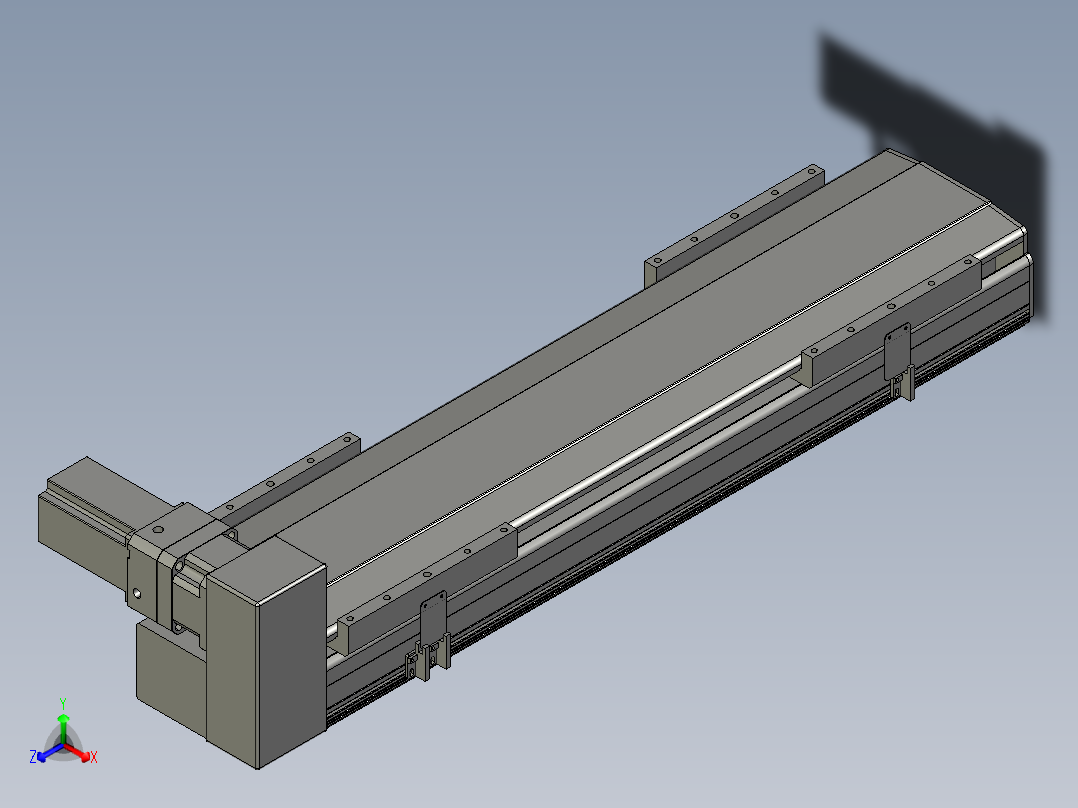 直线模组LHB21-L40-S600-RU设计图纸正等轴测图