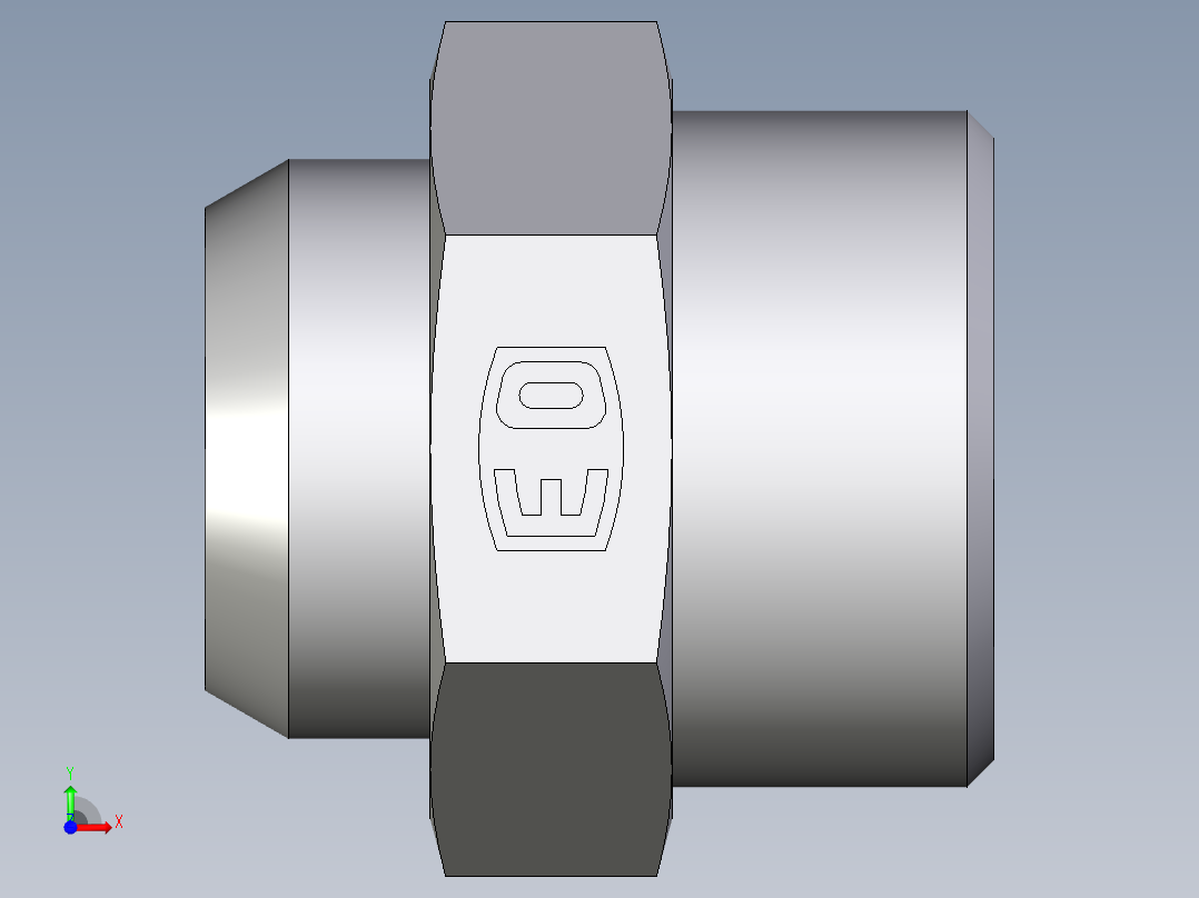 卡套式工业通用硬管接头EO_Weld_connector_AS30SX前视图