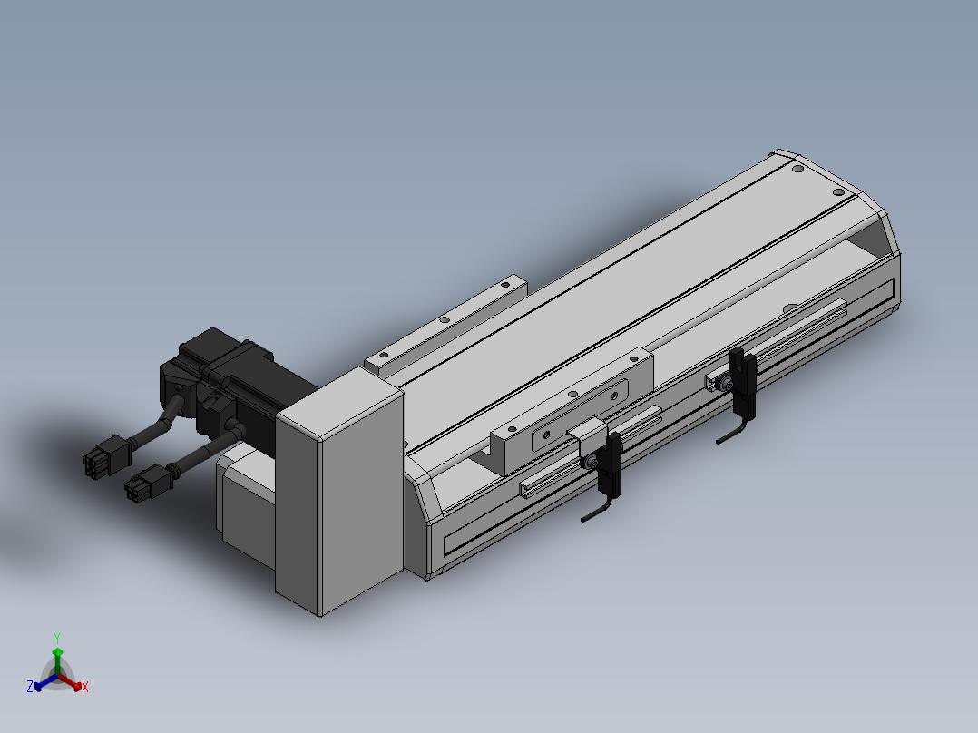 精密模组MT100-L78-100-RU-M10-C4正等轴测图