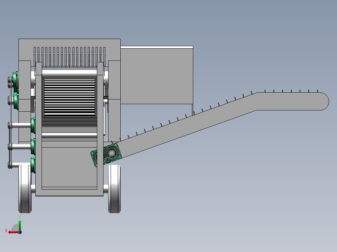 SolidWorks_番茄收获机后视图