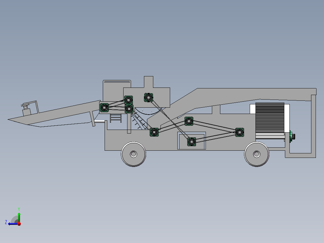 SolidWorks_番茄收获机右视图