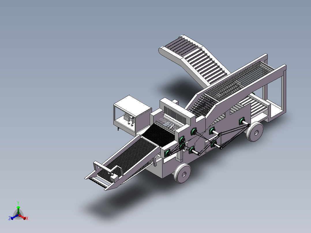 SolidWorks_番茄收获机正等轴测图