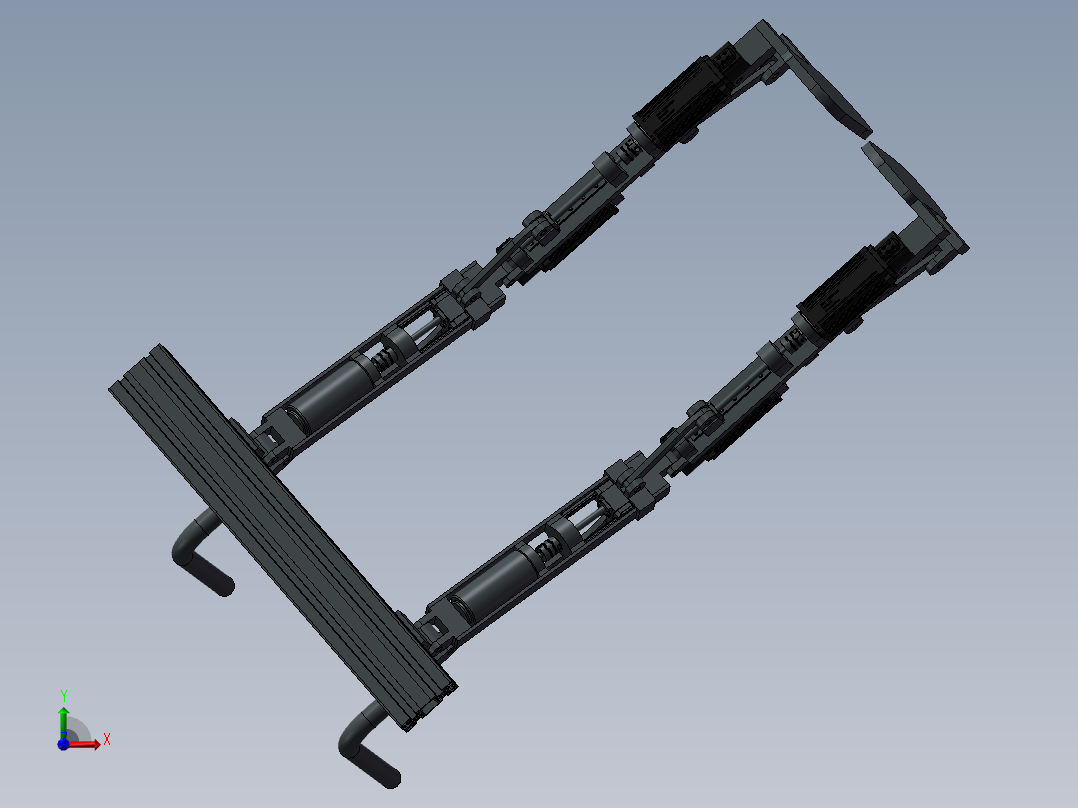 可穿戴型助力机器人机械系统结构研究（含proe三维图、cad、论文）前视图