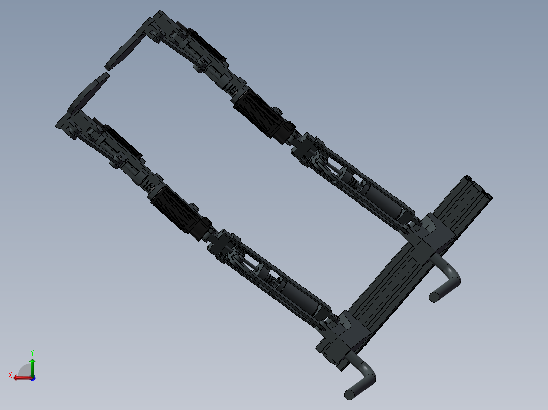 可穿戴型助力机器人机械系统结构研究（含proe三维图、cad、论文）后视图