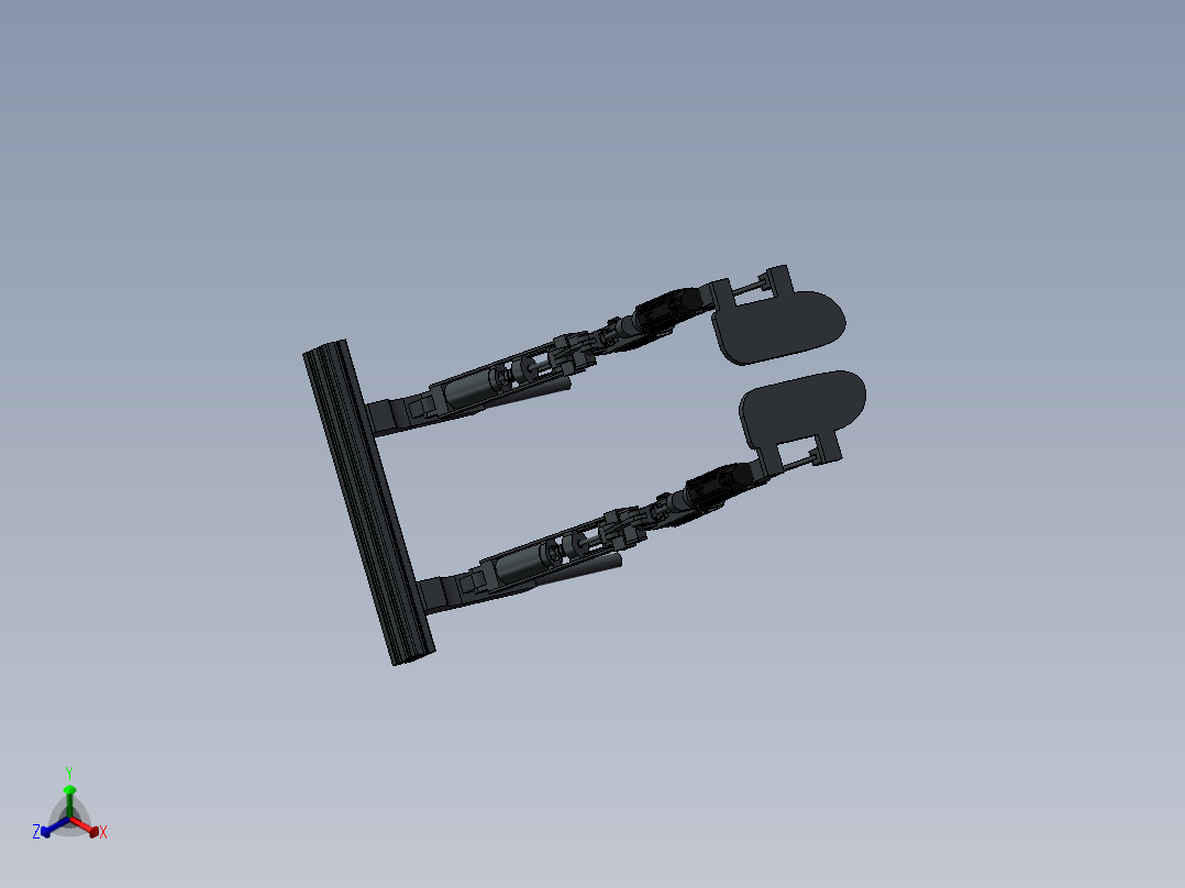 可穿戴型助力机器人机械系统结构研究（含proe三维图、cad、论文）正等轴测图