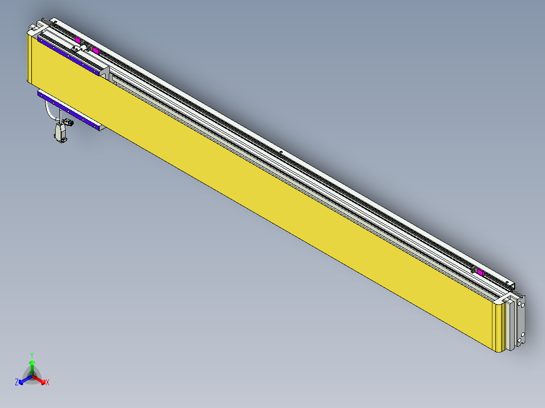 威洛博VL系列直线电机模组-VL14S3-S1300正等轴测图