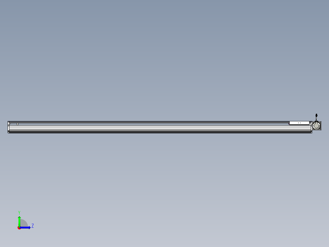 东锦同步带传动-直线滑台模组DH210B-L150-S2850-BL-P750W-C3左视图