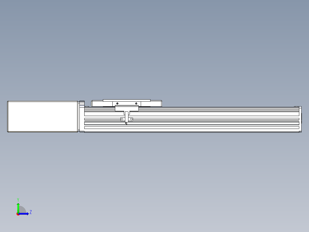同步带全封闭直线模组TPA-HCB-110D-90-L250-MR-C-P40-N3左视图