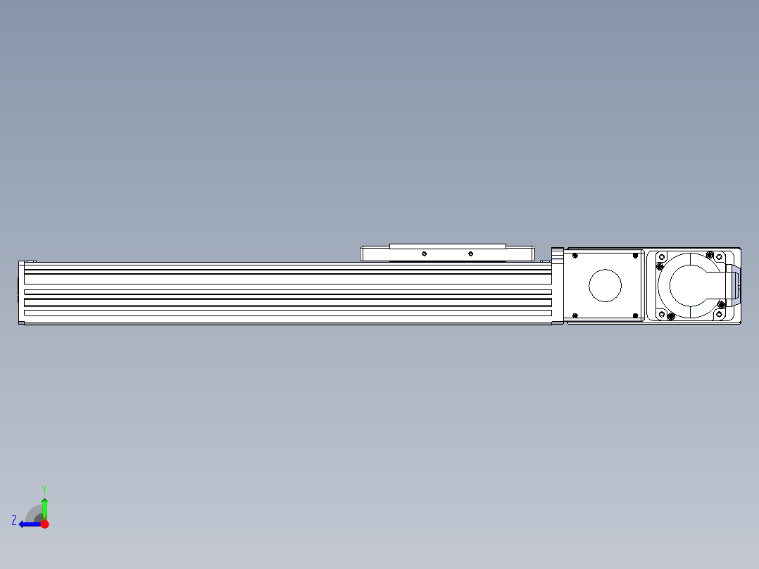 同步带全封闭直线模组TPA-HCB-110D-90-L250-MR-C-P40-N3右视图