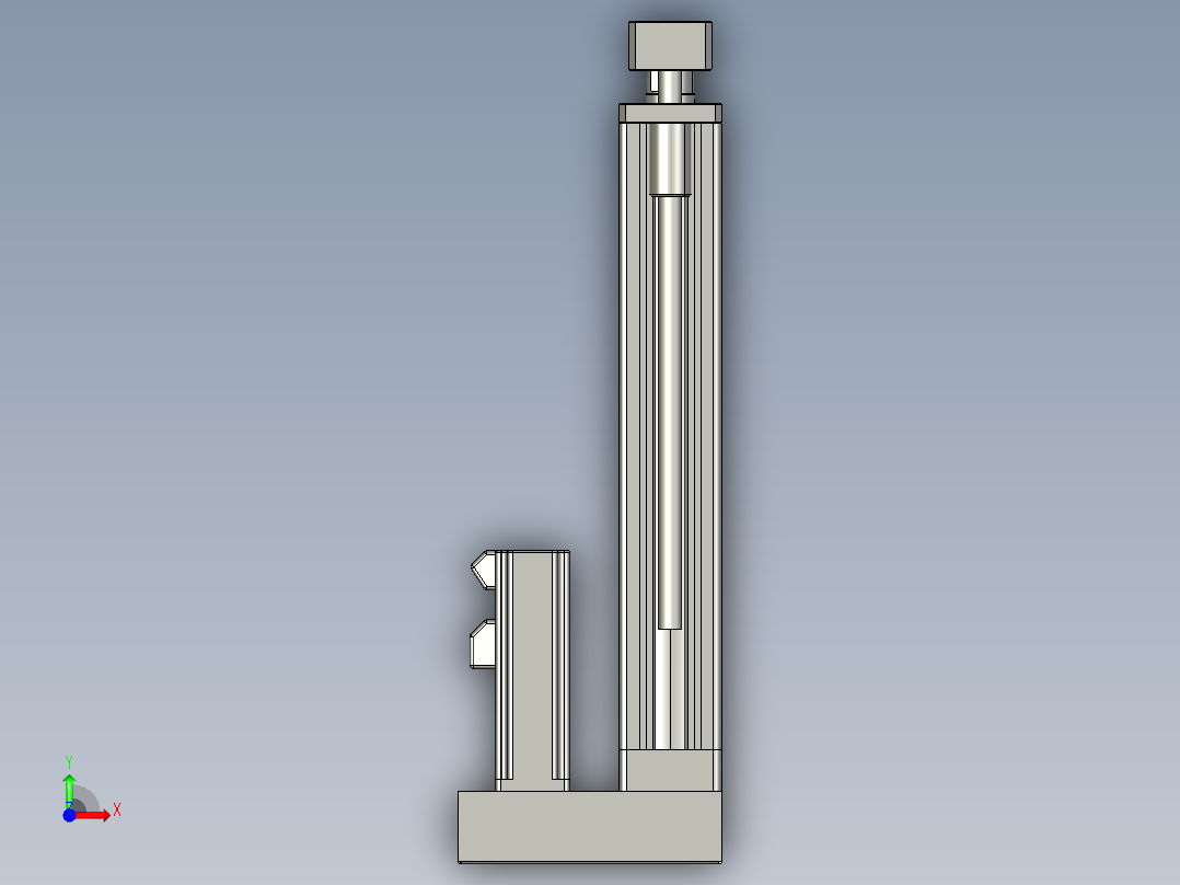 12VZ电动缸-VZ5D-S200-BD前视图