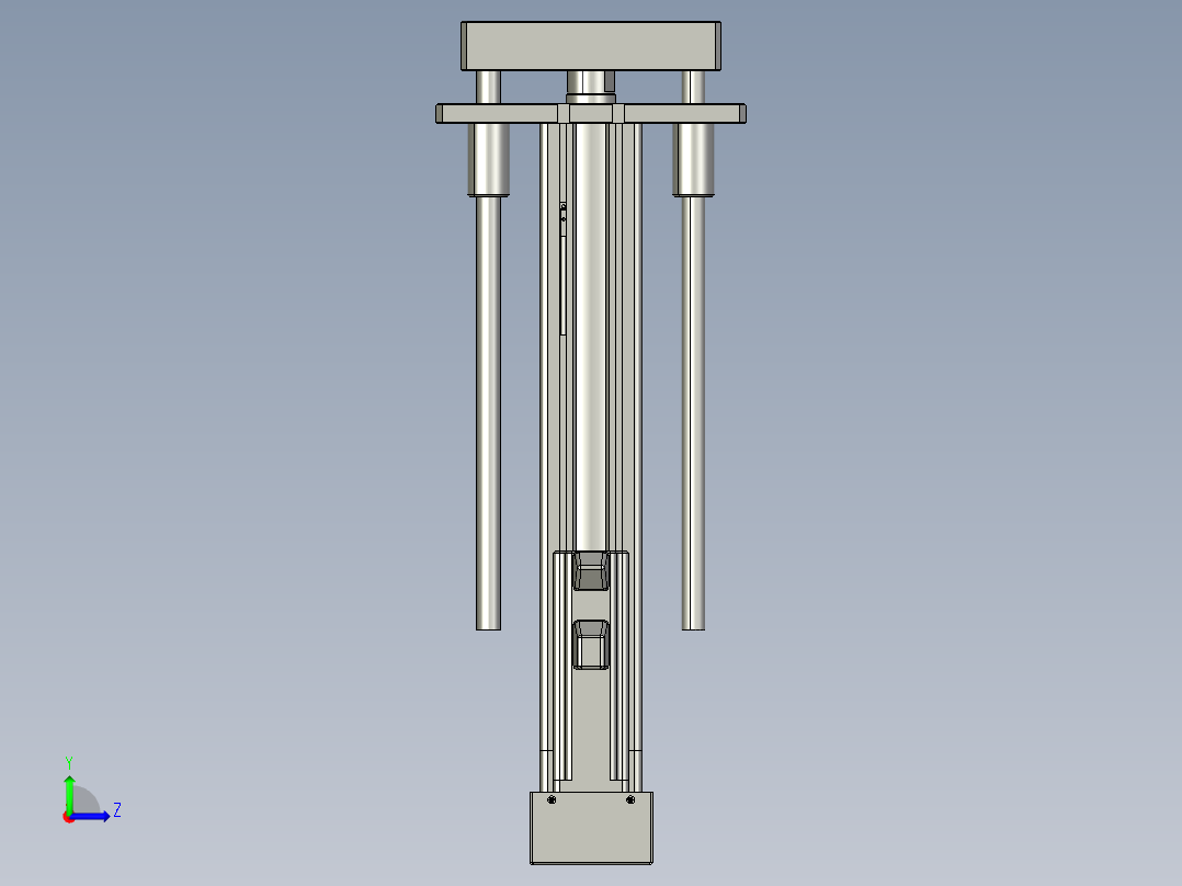 12VZ电动缸-VZ5D-S200-BD左视图