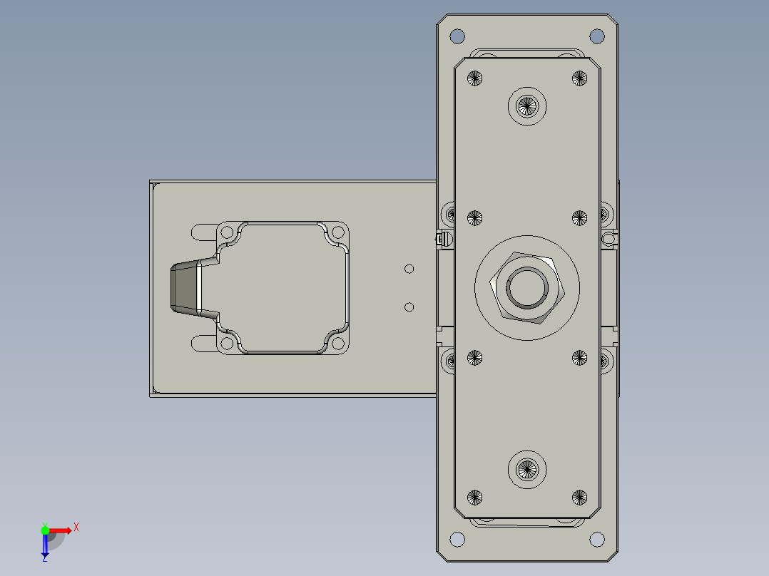 12VZ电动缸-VZ5D-S200-BD俯视图