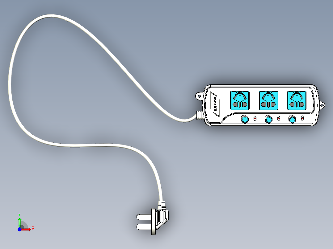 排插-2 STP PROE前视图