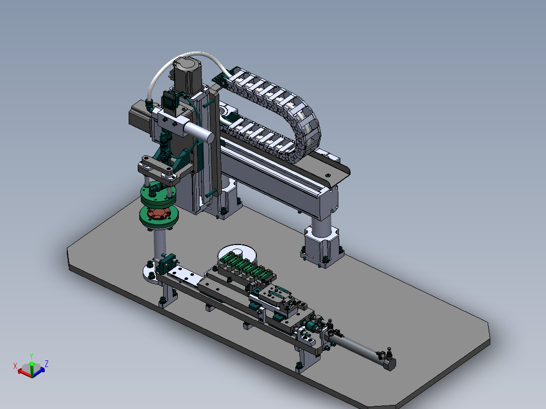 六工位直线等距&圆周等分互转机构