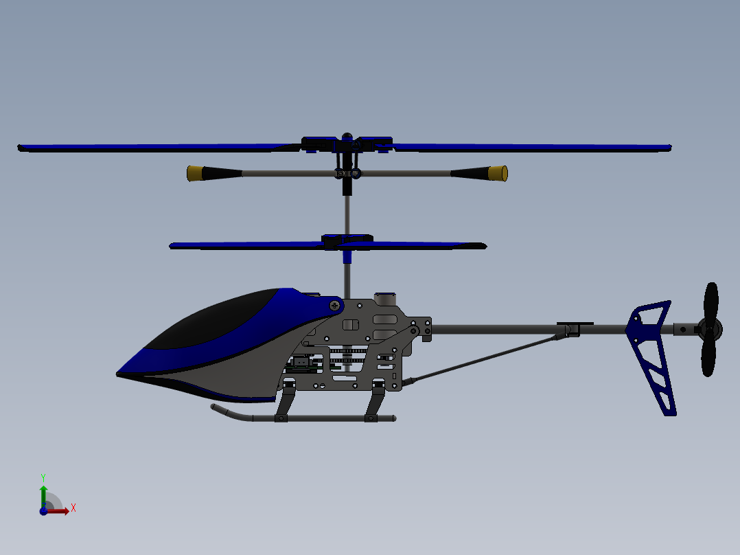 直升飞机 飞机模型设计 (81)前视图