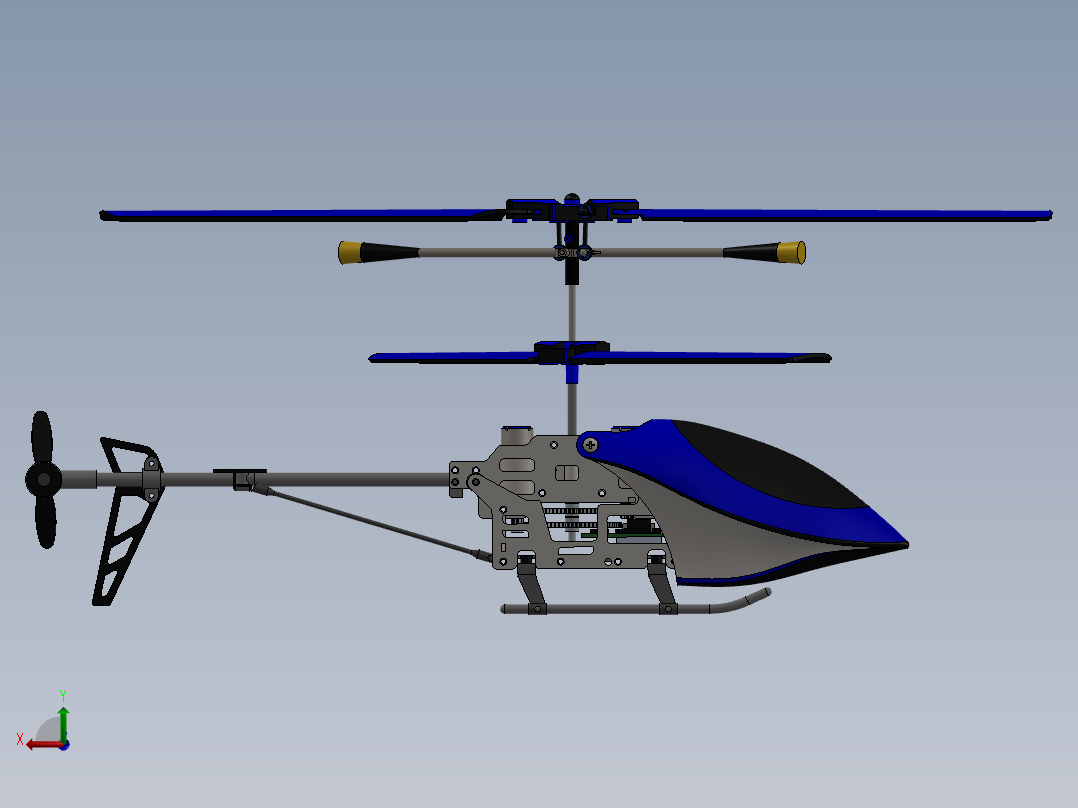 直升飞机 飞机模型设计 (81)后视图