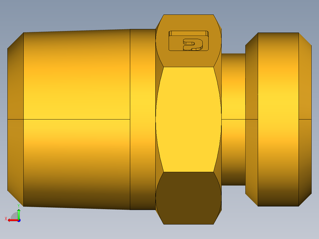 倒齿式工业管接头Ball-End Joint Adapter to Male Pipe 127HB-6-6后视图