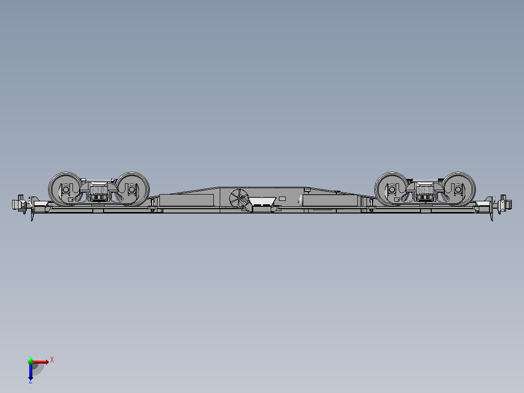 火车转向架俯视图