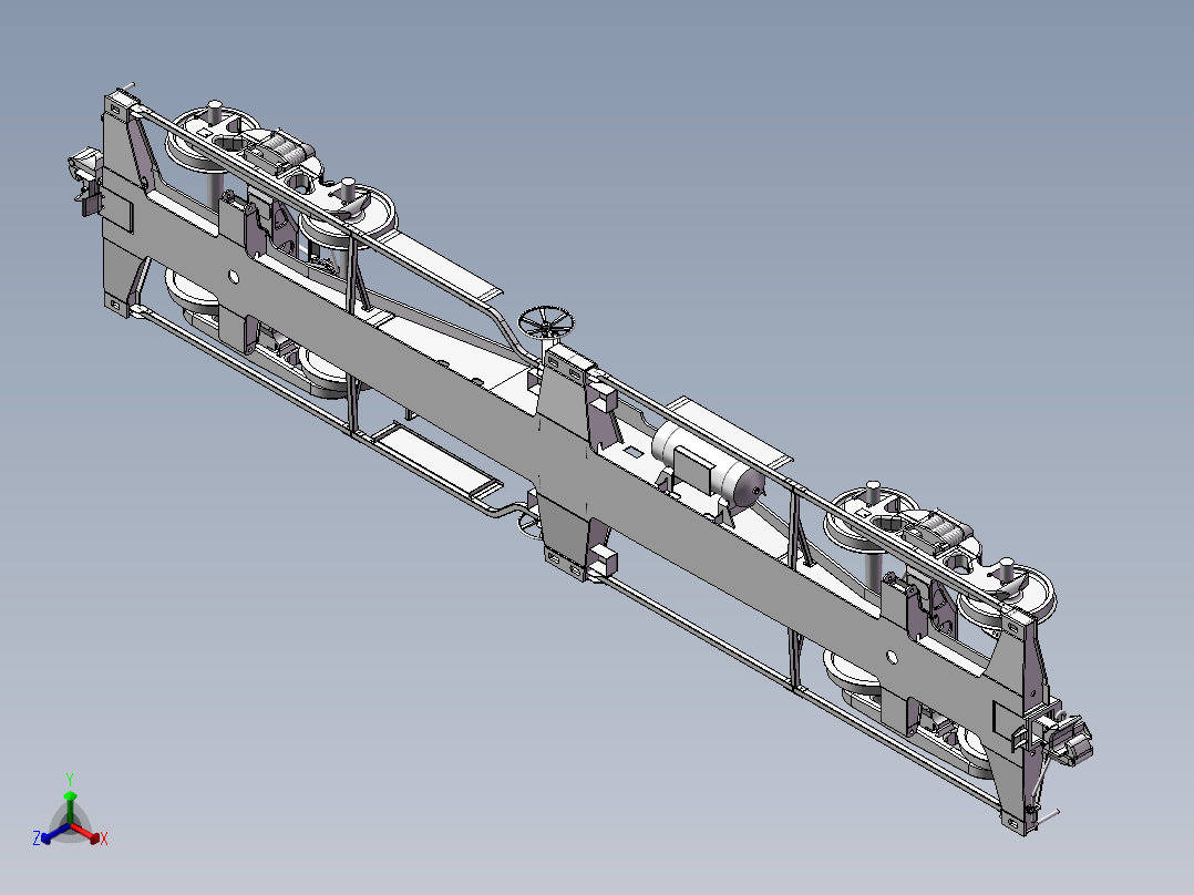 火车转向架正等轴测图