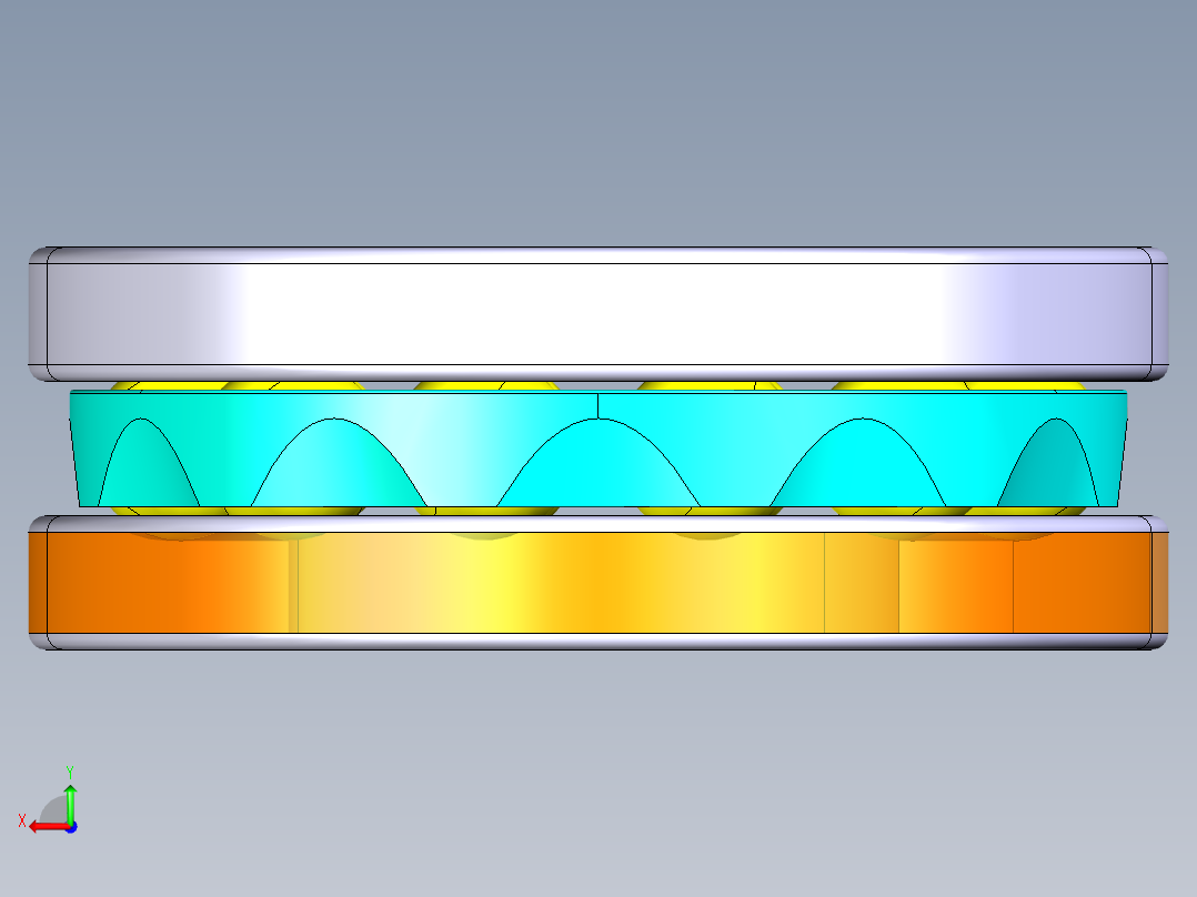 平面推力球轴承51307后视图