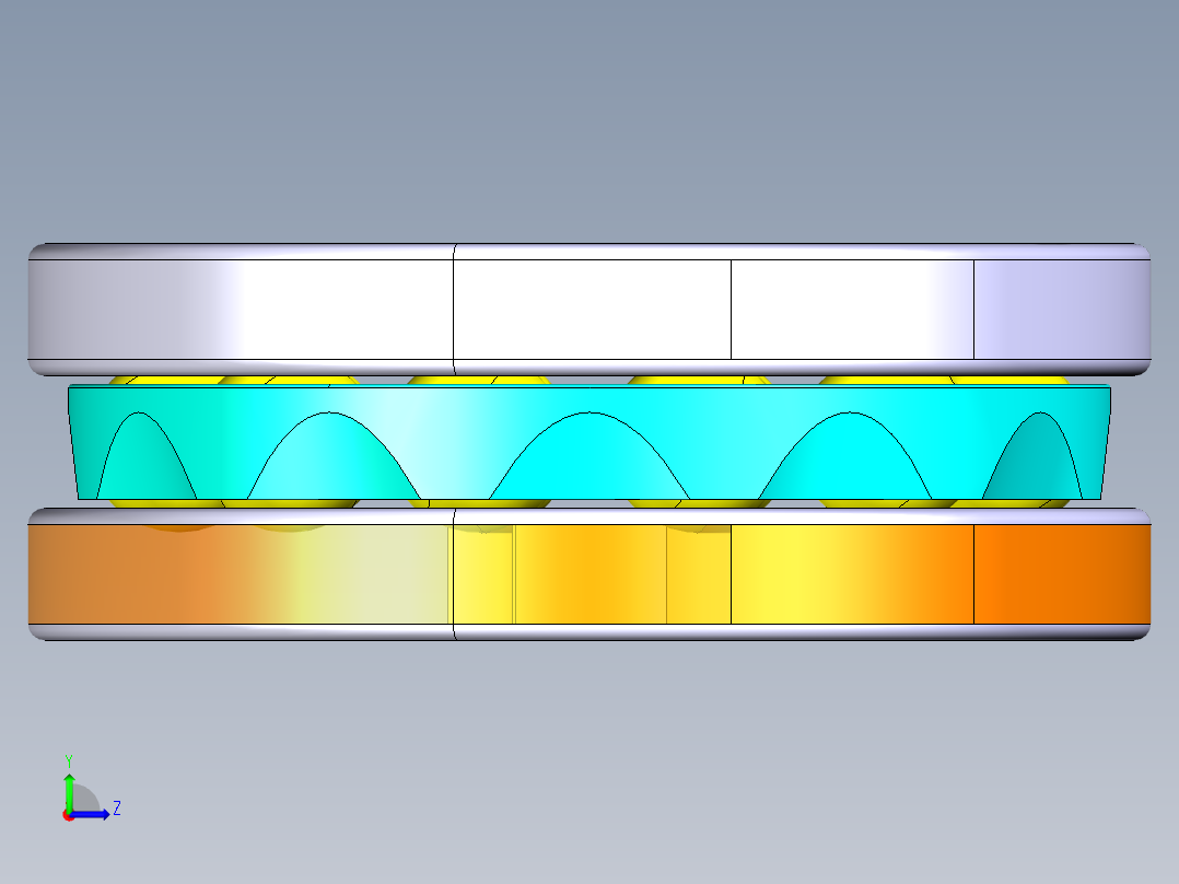 平面推力球轴承51307左视图