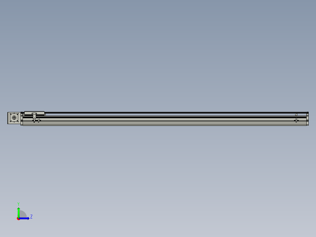 东锦同步带传动-直线滑台模组DH120B-L125-S1500-BL-P400W-C3左视图