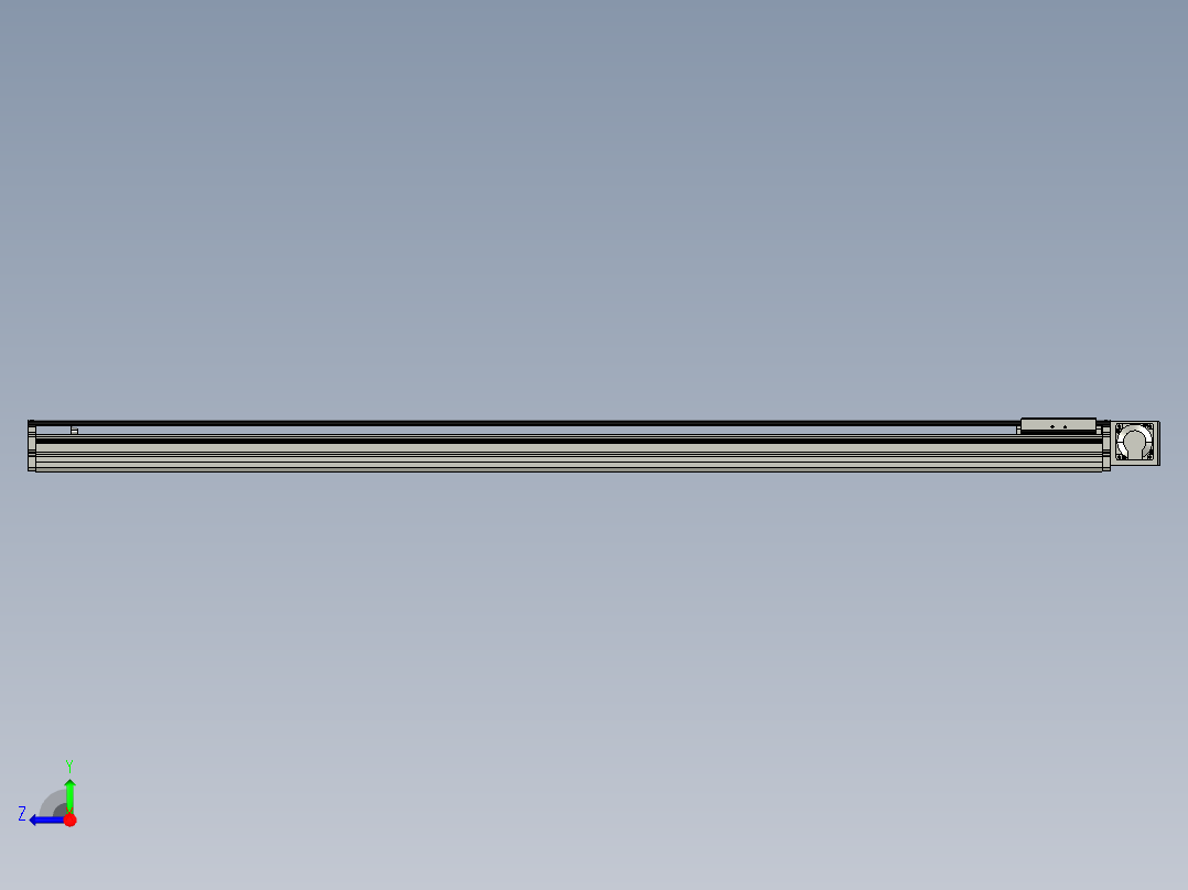 东锦同步带传动-直线滑台模组DH120B-L125-S1500-BL-P400W-C3右视图