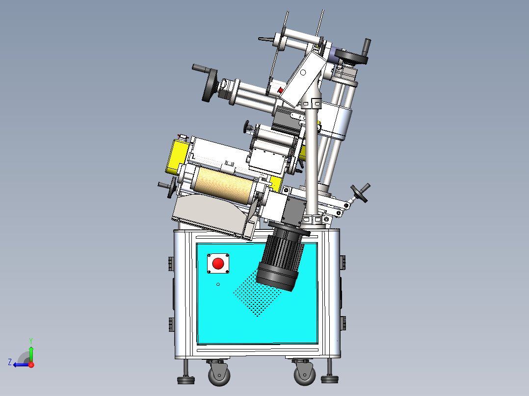 平面贴标机stp右视图