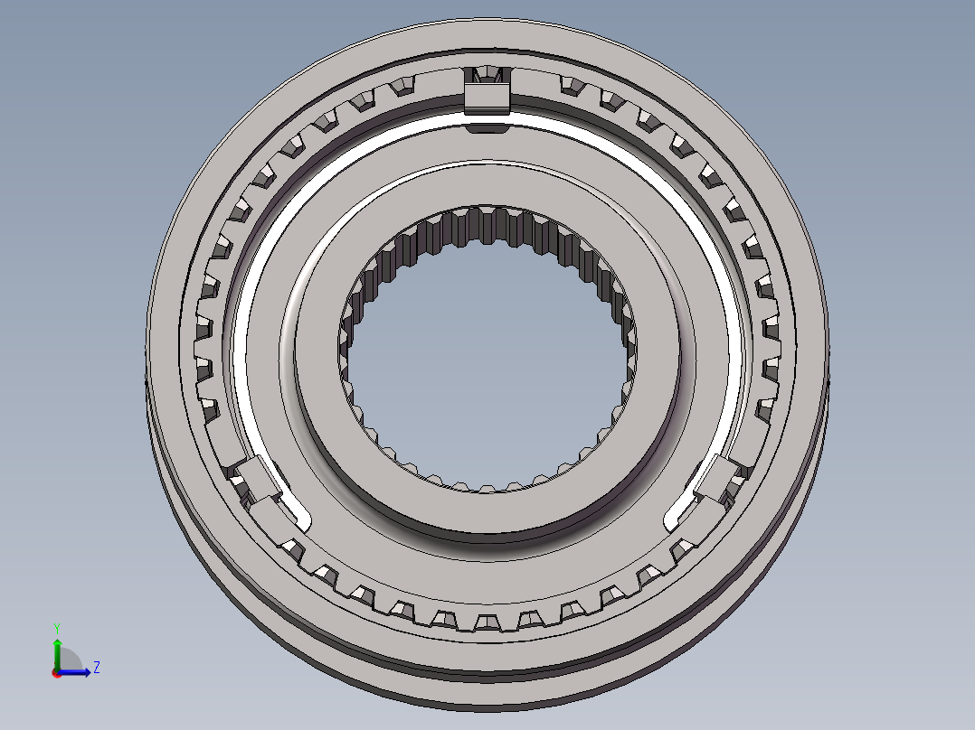 汽车变速箱3456档同步器总成934598==30左视图